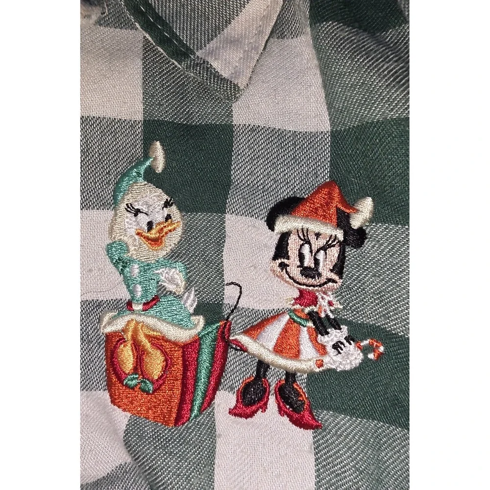 Girls Christmas Nightdress‎ 7/8 Disney Minnie Mouse & Daffy Duck Plaid Holiday - Picture 8 of 10